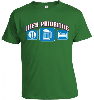 Tričko pánske - Životné priority - Pivo