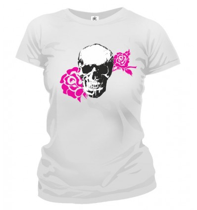 Tričko dámske - Skull Rose