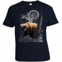Tričko pánske - Medveď v mesačnom svite