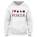 Mikina s kapucňou I Love Poker
