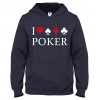 Mikina s kapucňou I Love Poker